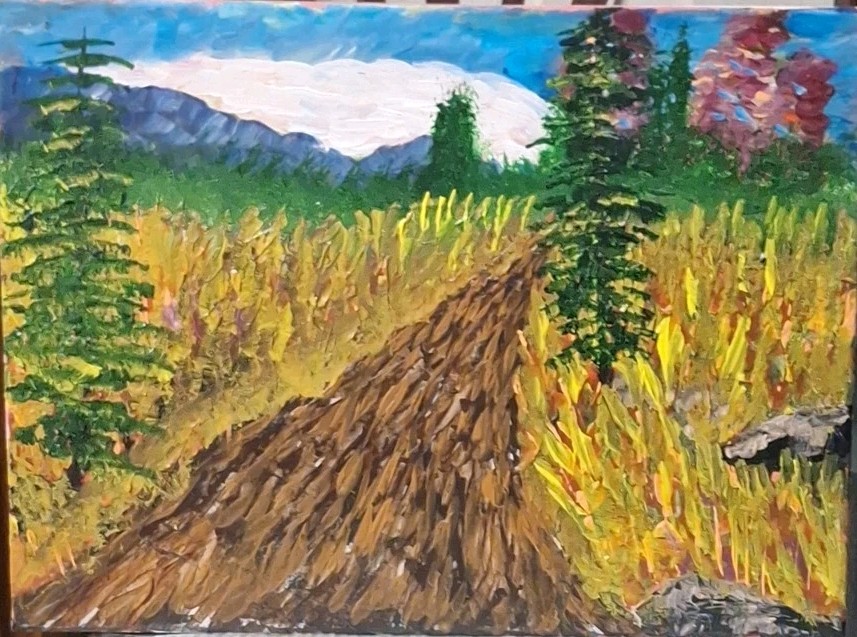 Rough Road, Acrylic Painting – 12×16 Hand Painted Artwork on Canvas