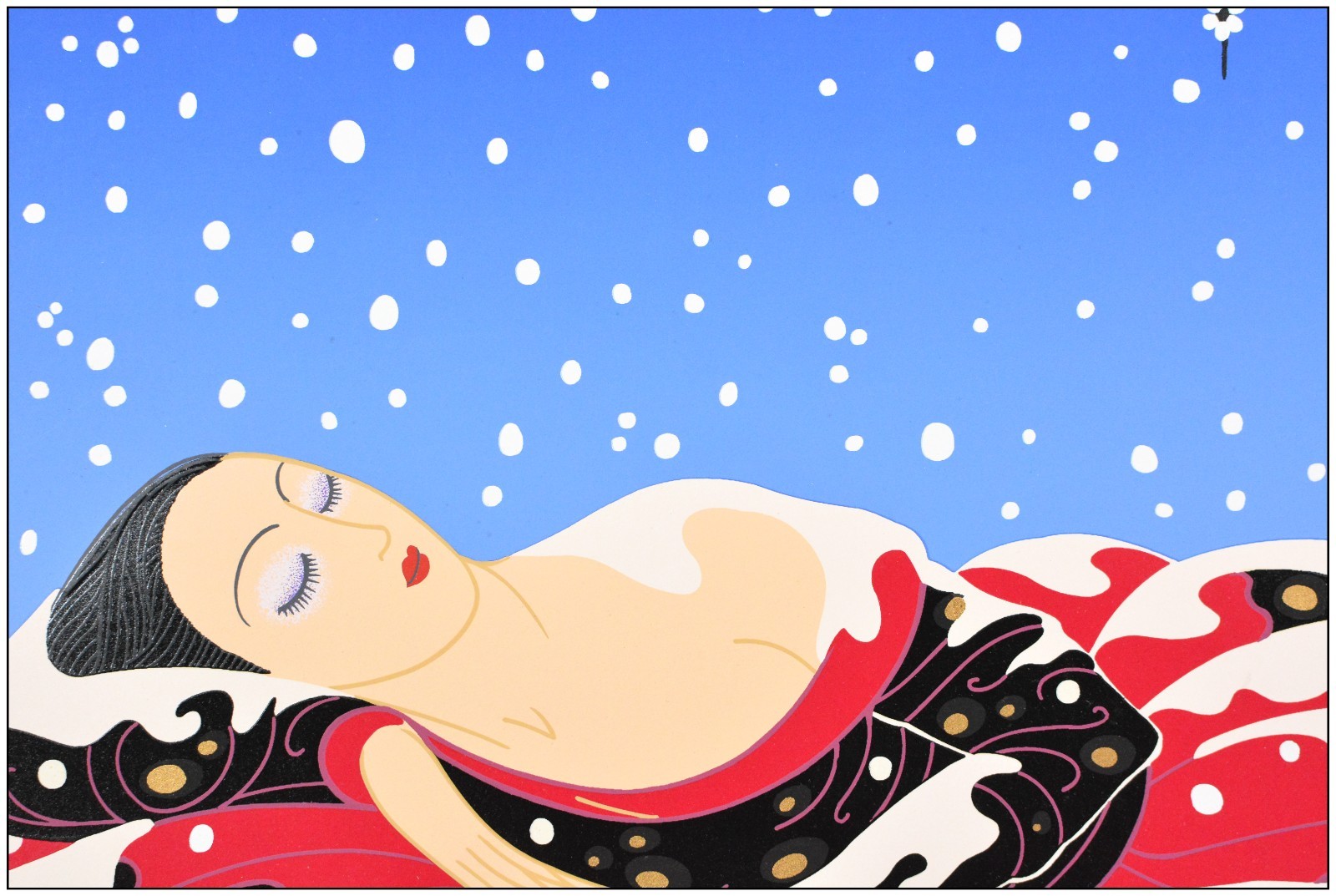 Erte Original Embossed Serigraph on Paper Sleeping Beauty Signed Framed Artwork