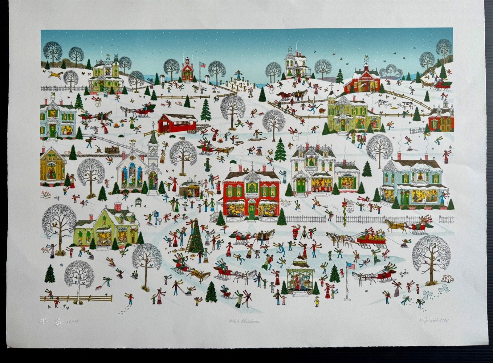 Naif Holiday Artist Jo Sickbert Large, New Limited Edition Print Never Framed
