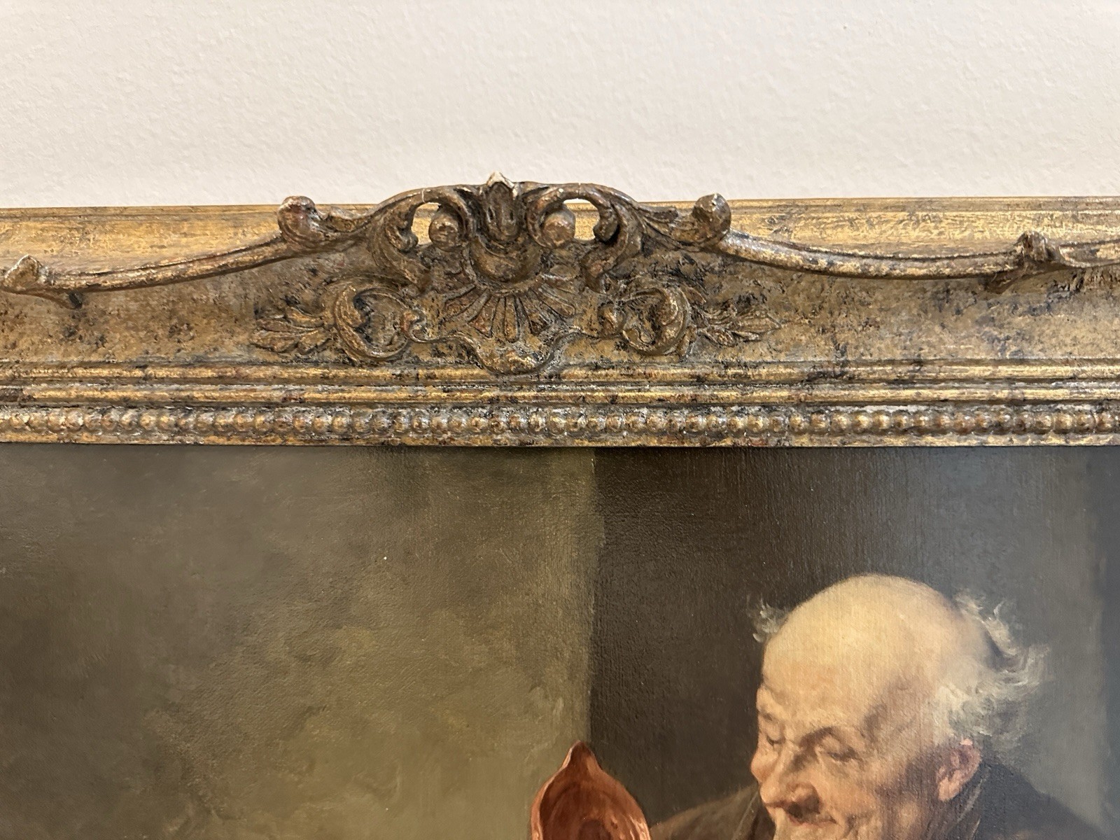 Monks at Table with Stein – Signed “E. Grutzner” – Oil on Wood Panel Painting