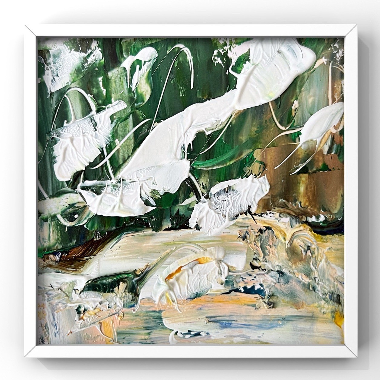 Hawaiian Framed Art Hilo Bay Reflection – Big Island Emotional Seascape Abstract
