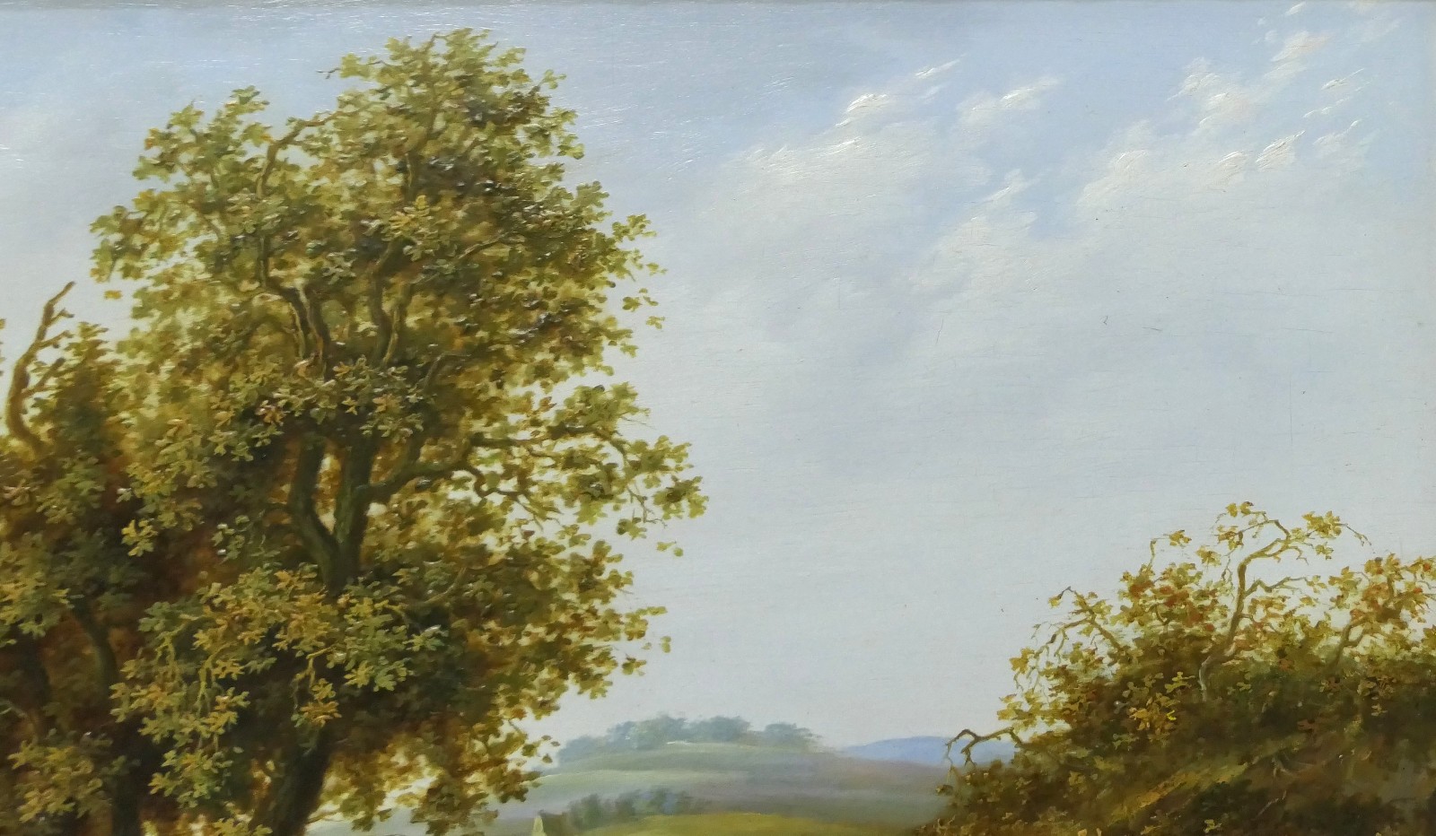 Johann Wilhelm Cordes Landscape Painting Oil on Oak 36.0 x 25.5 cm