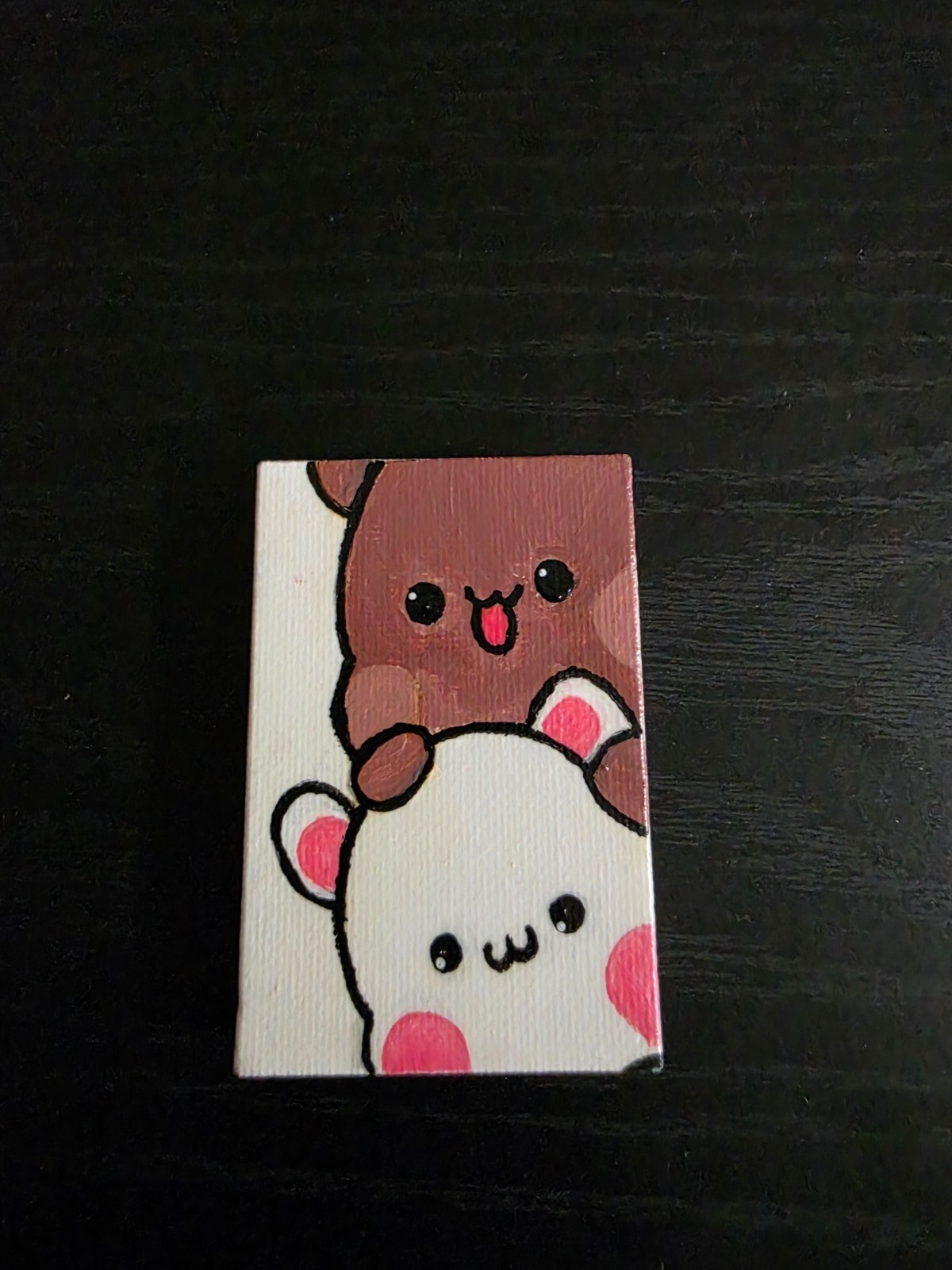 Mini canvas acrylic painting