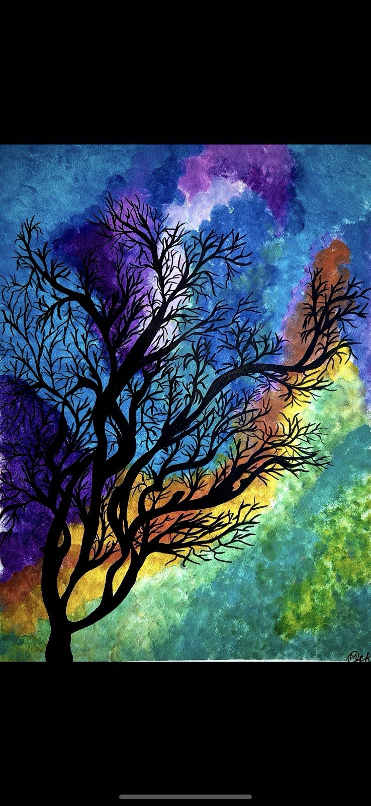 Water Color And Sharpie Artwork On 24/18 Water Color Paper