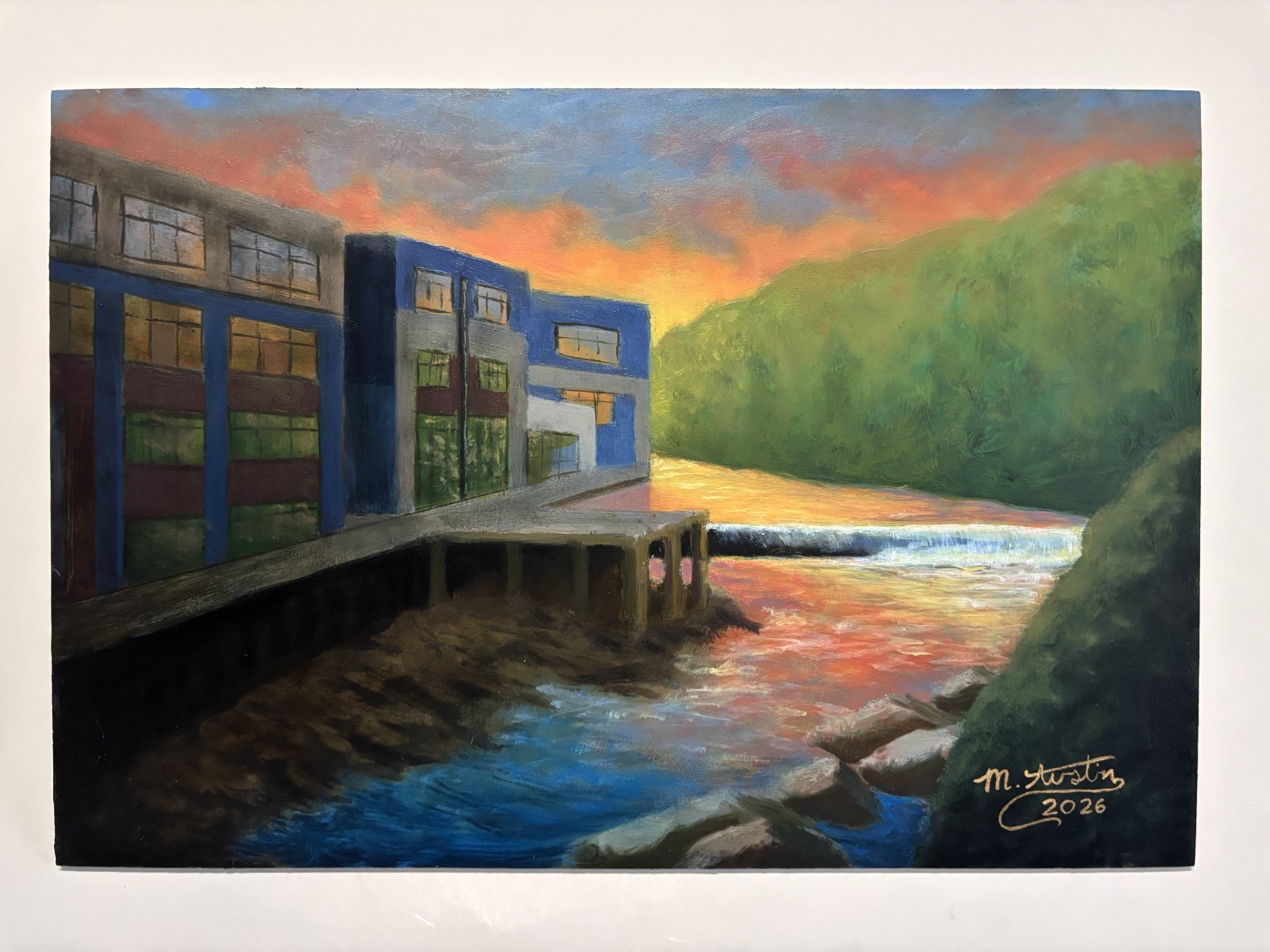 Alapocas run state park Original Painting, realism landscape