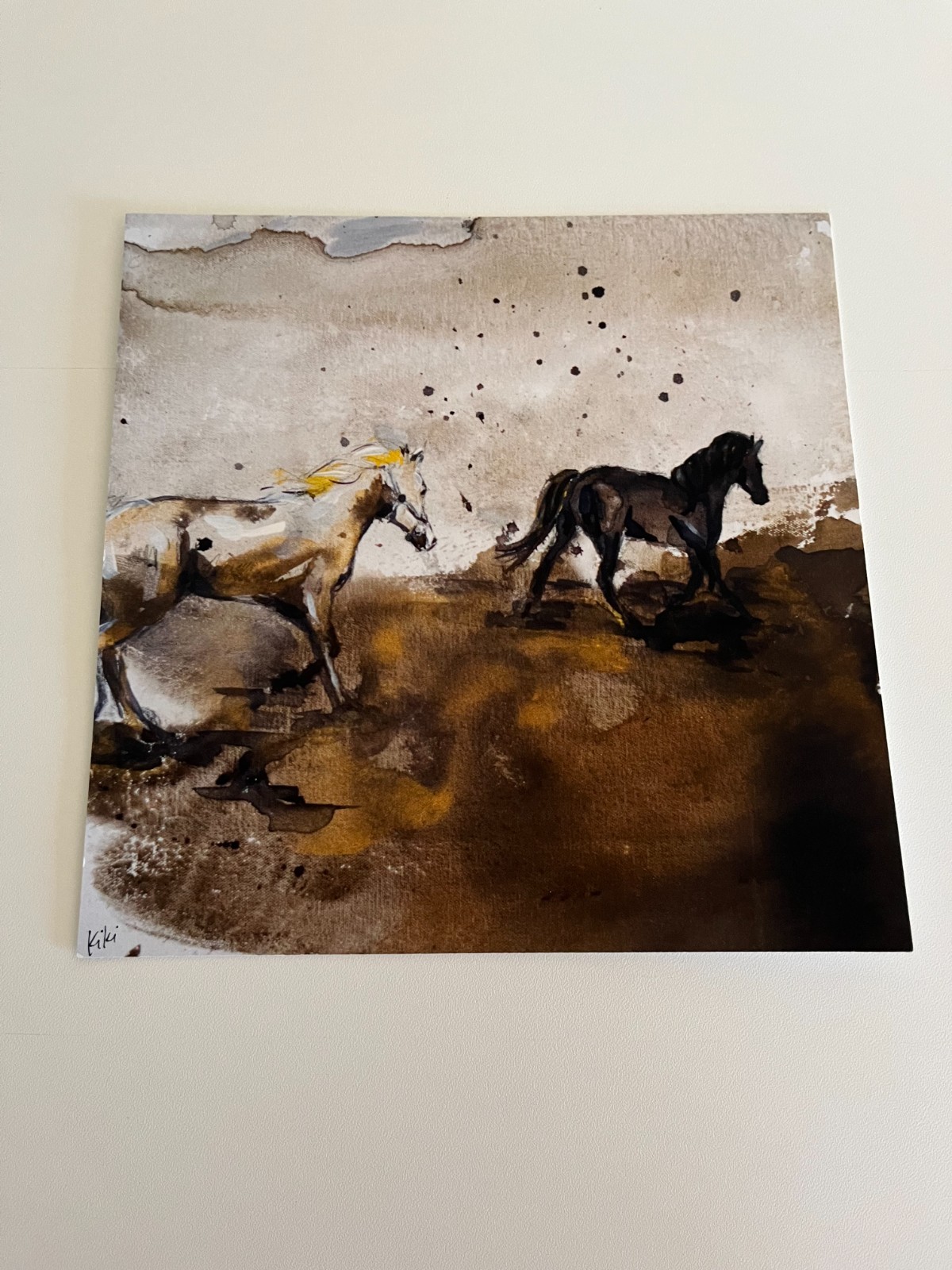 Art Giclee Print of Original Watercolor Wild Horses by Kiki Motif/ Kelley Boggio