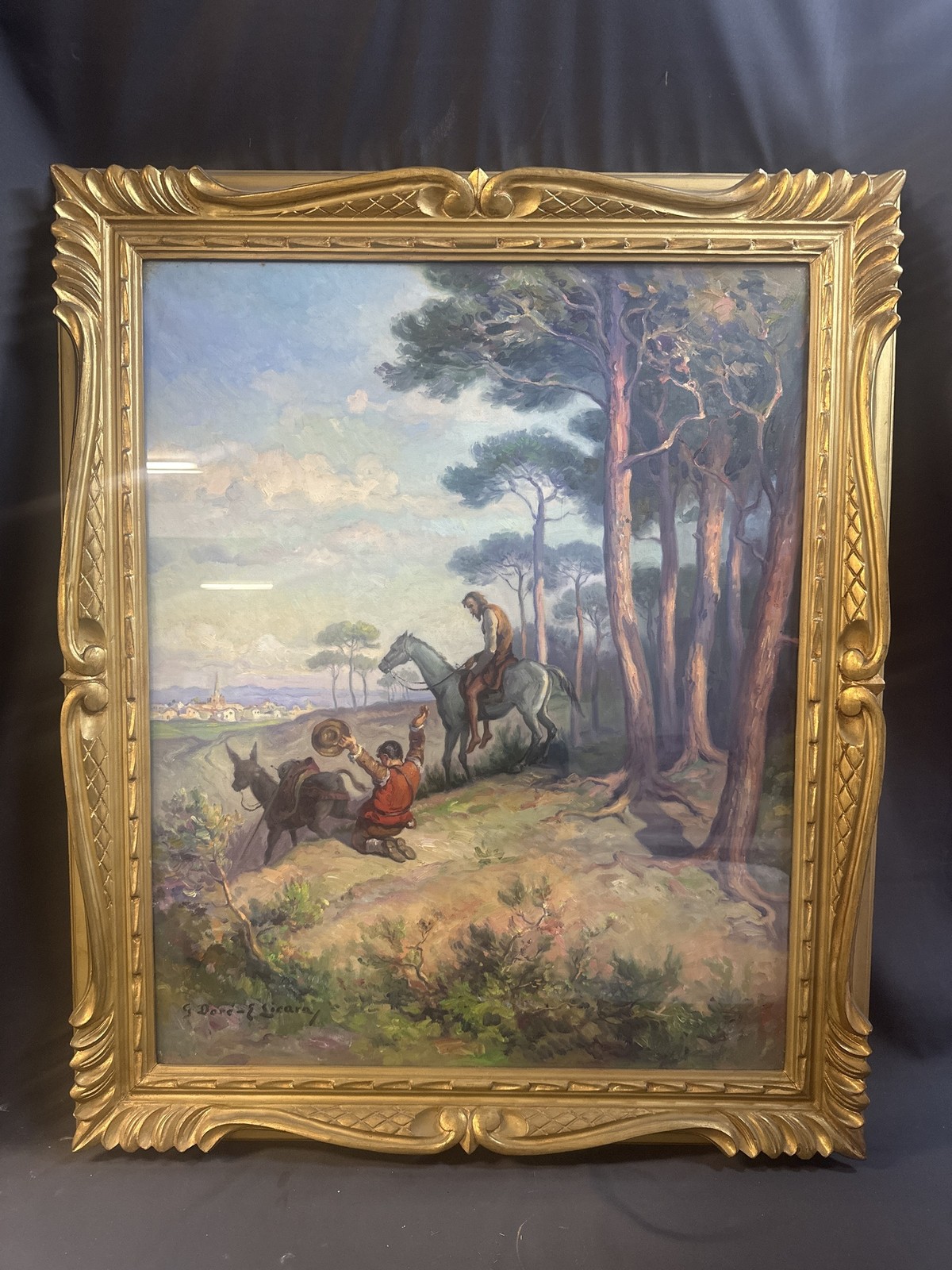 B-1789 E. Licara. Based On Gustave Doré. Mid 20th Century. Oil On Canvas.