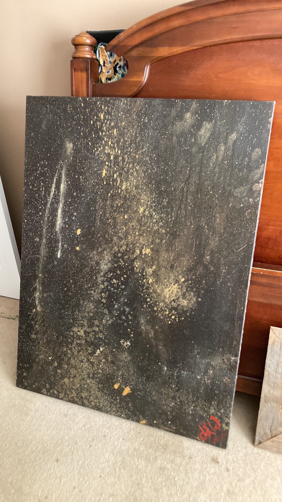 «Hit The Lights” Abstract Splatter Glow Art Large Painting Original JLW Artist