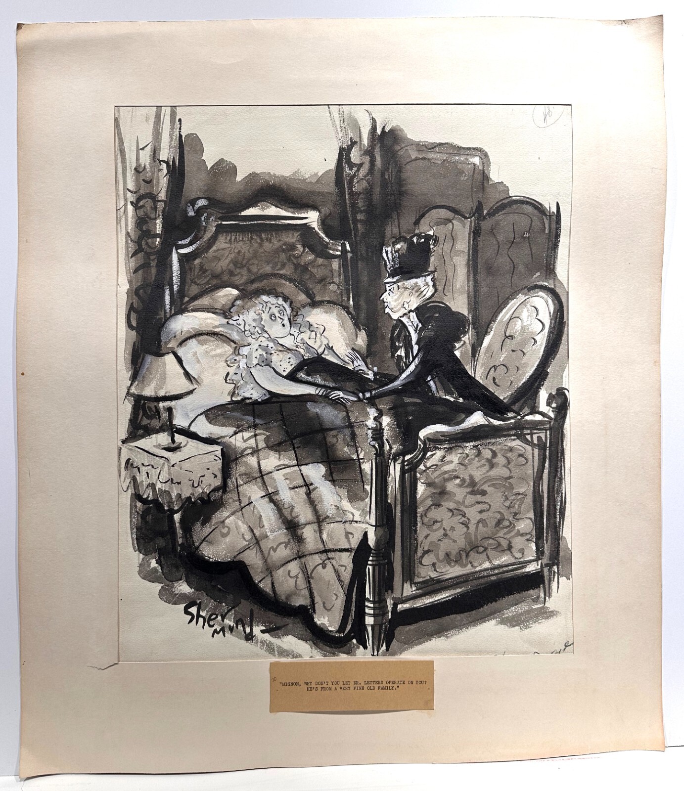 Barbara Shermund ca. 1940s Life Magazine cartoon painting humor woman artist