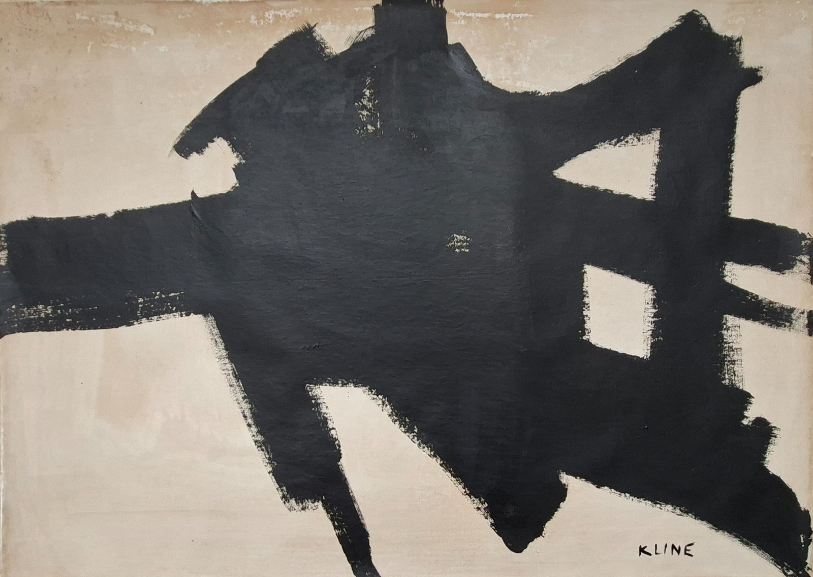 Franz Kline Signed Abstract Large Oil Painting on Canvas – American Art