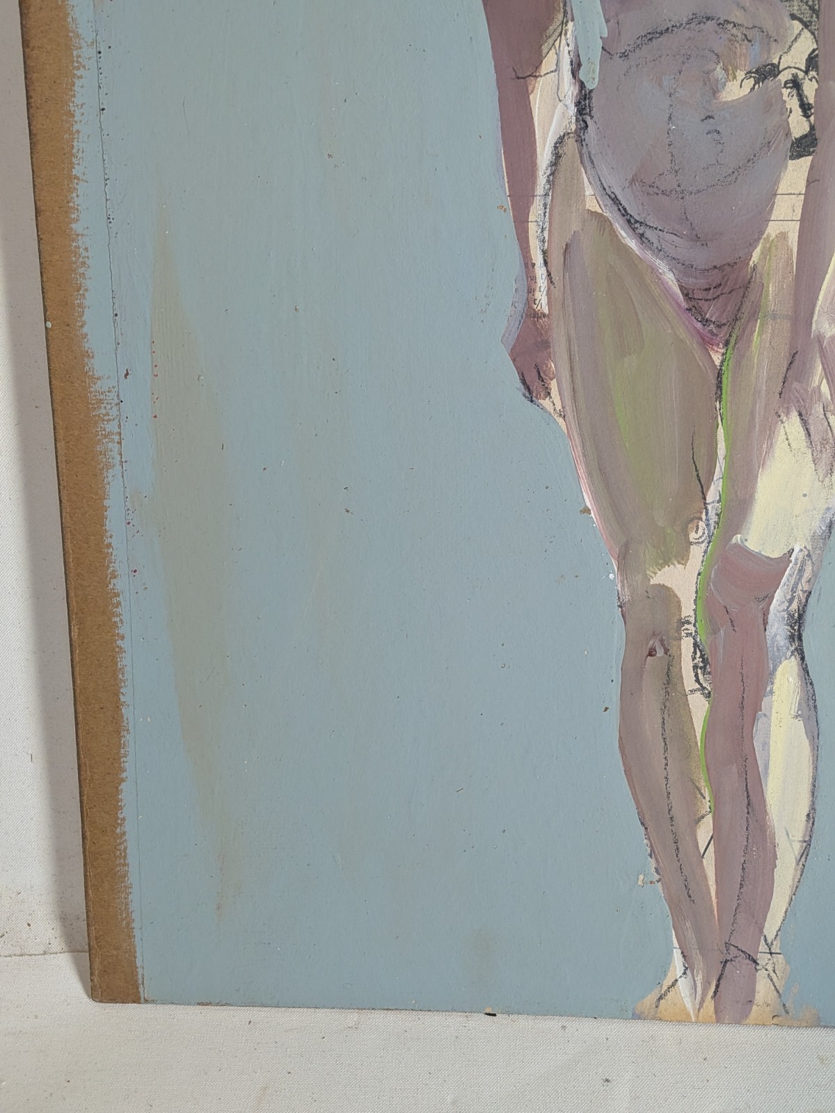 PAIR Vintage J. Huszer figure study midcentury female nude Rhode Island mcm RISD