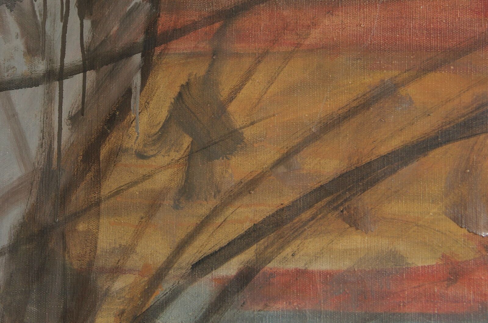 Vintage oil painting abstract landsacpe