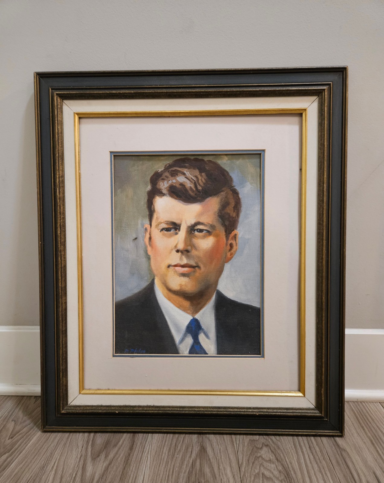 JFK John F Kennedy Jr Oil Painting Portrait Artwork Signed by D.H. Doug Phillips