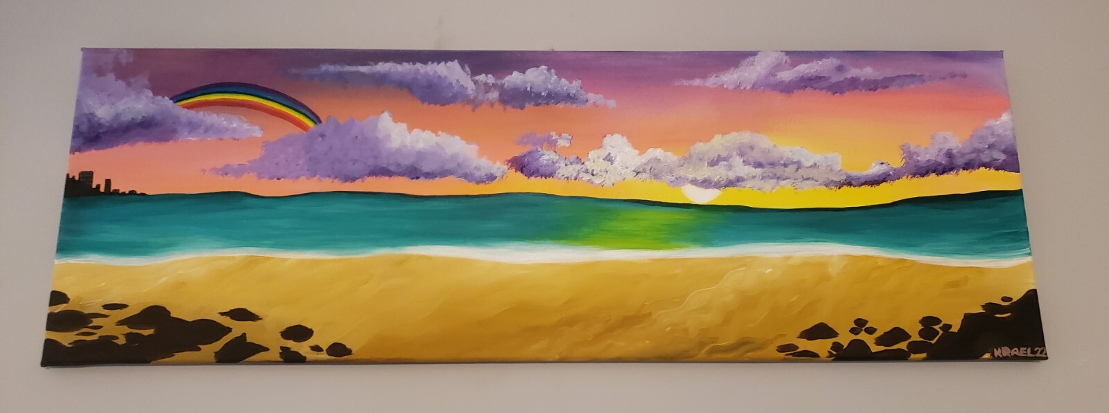 Mystic Paradise: Acrylic Painting (Glow) (10 x 30)
