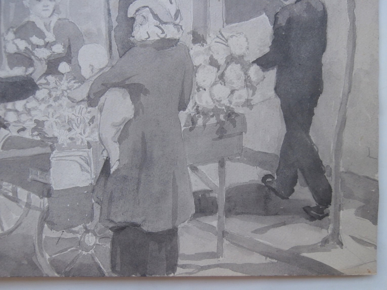 Black Street Vendor 1940s Painting American Artist Charleston SC Renaissance Era