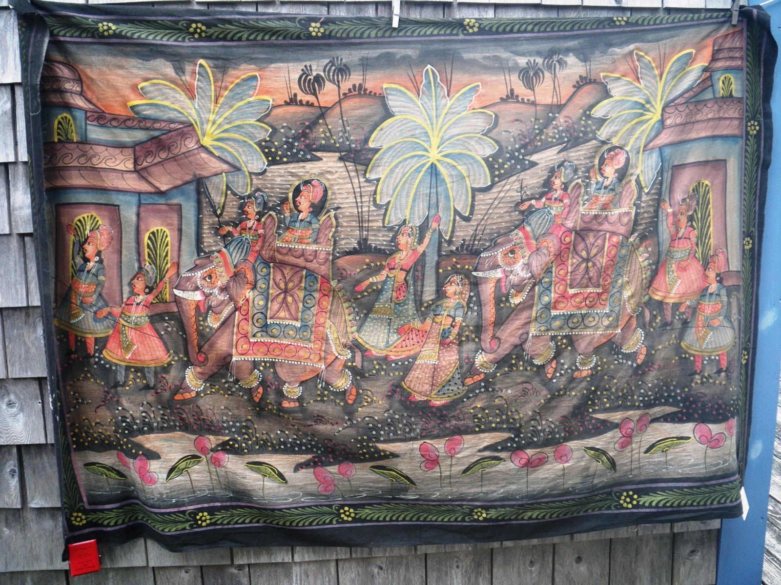 India Royal Mughal Procession Parade Pichwai Painting on Cotton Large 3′ x 5′
