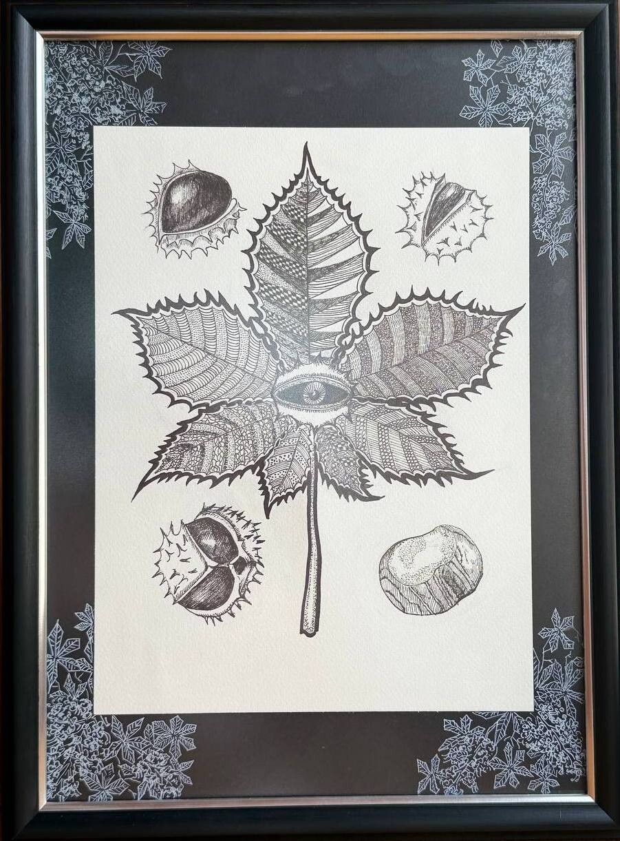 Painting by Ukrainian artist Kostyuk-Shostka “The Soul of Kiev” Chestnut Tree