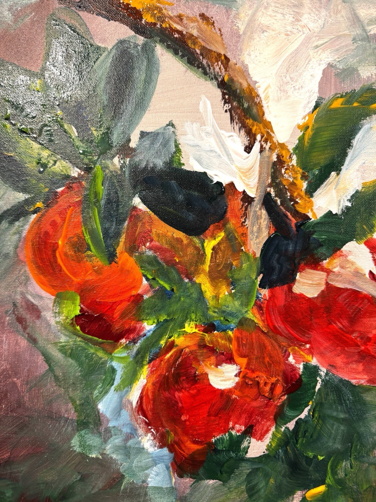 SAMATOWIC Original Abstract Apples Expressionism 11x14Handmade Signed Art 252