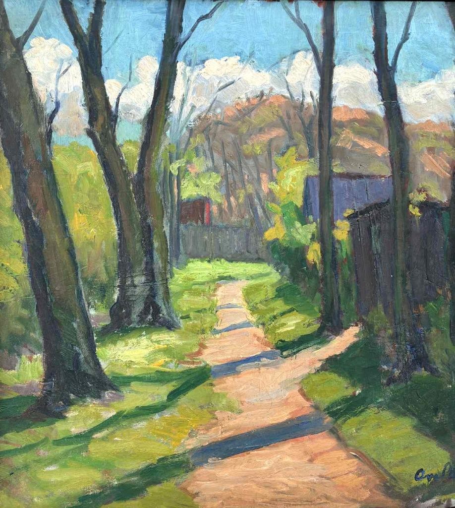 Ove Madsen (1889) – Fine Modernist Forest Oil Painting, Dated 1931, COA
