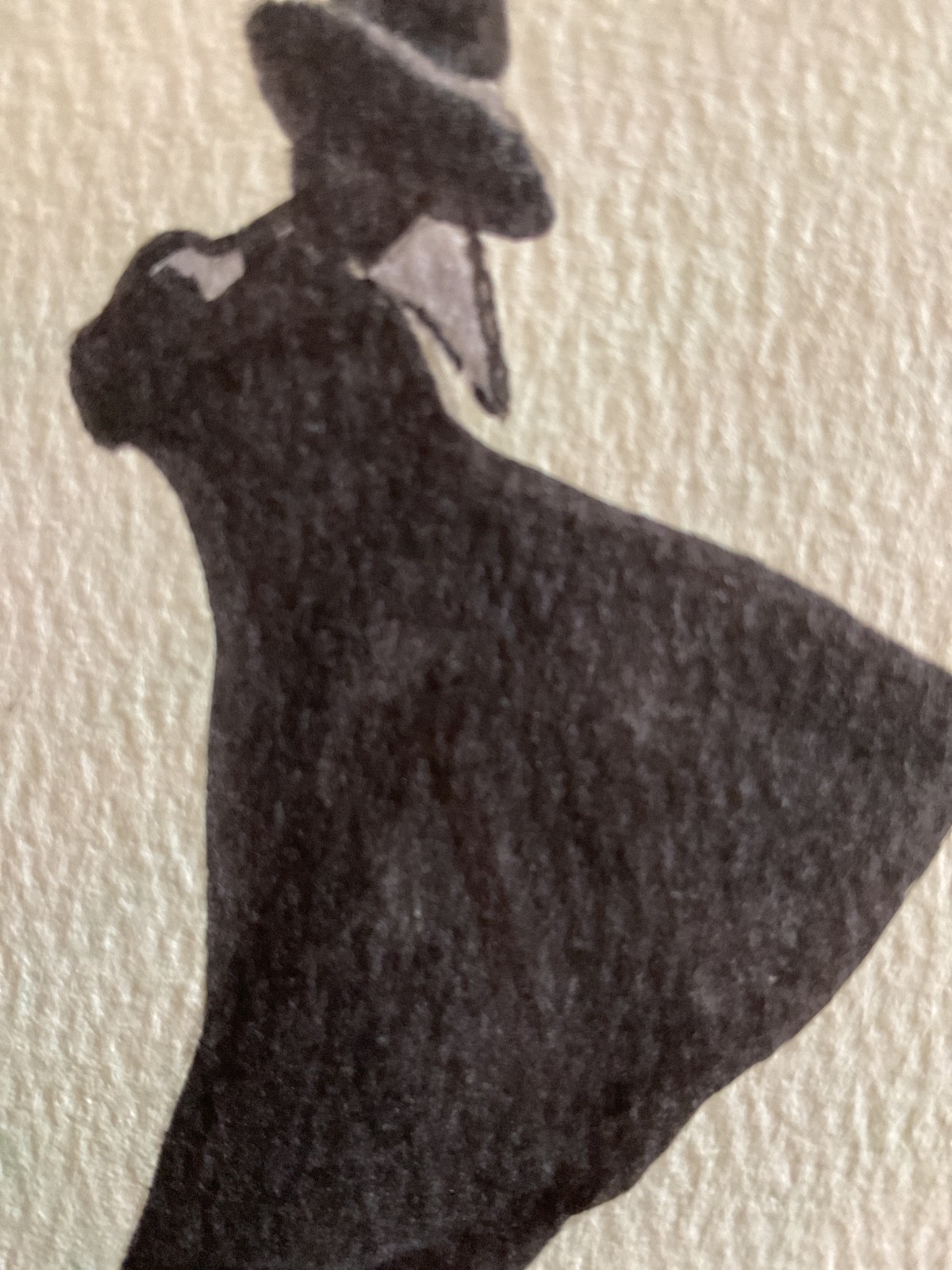 ACEO watercolor art by PJ, art card 2.5 x 3.5: Plague doctor adjusting, long coa