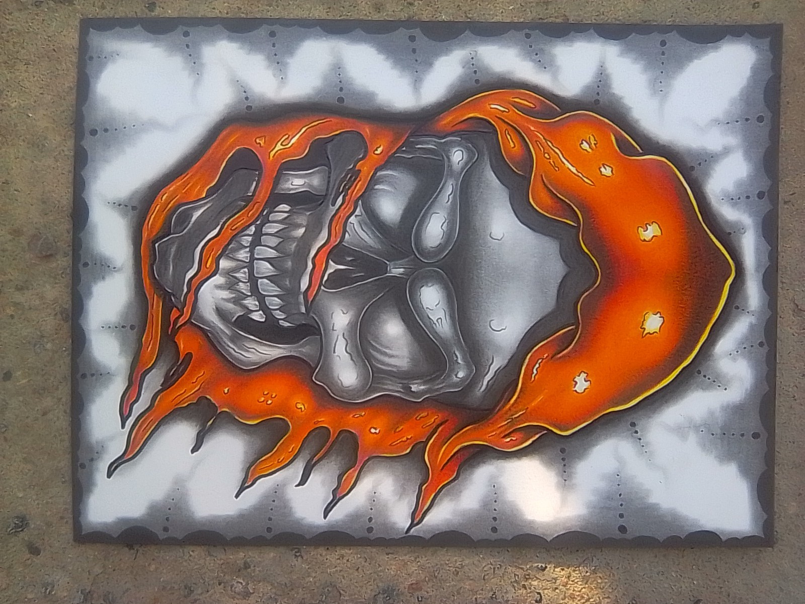 artwork 8 X 10 color pencils, marker, and graphite