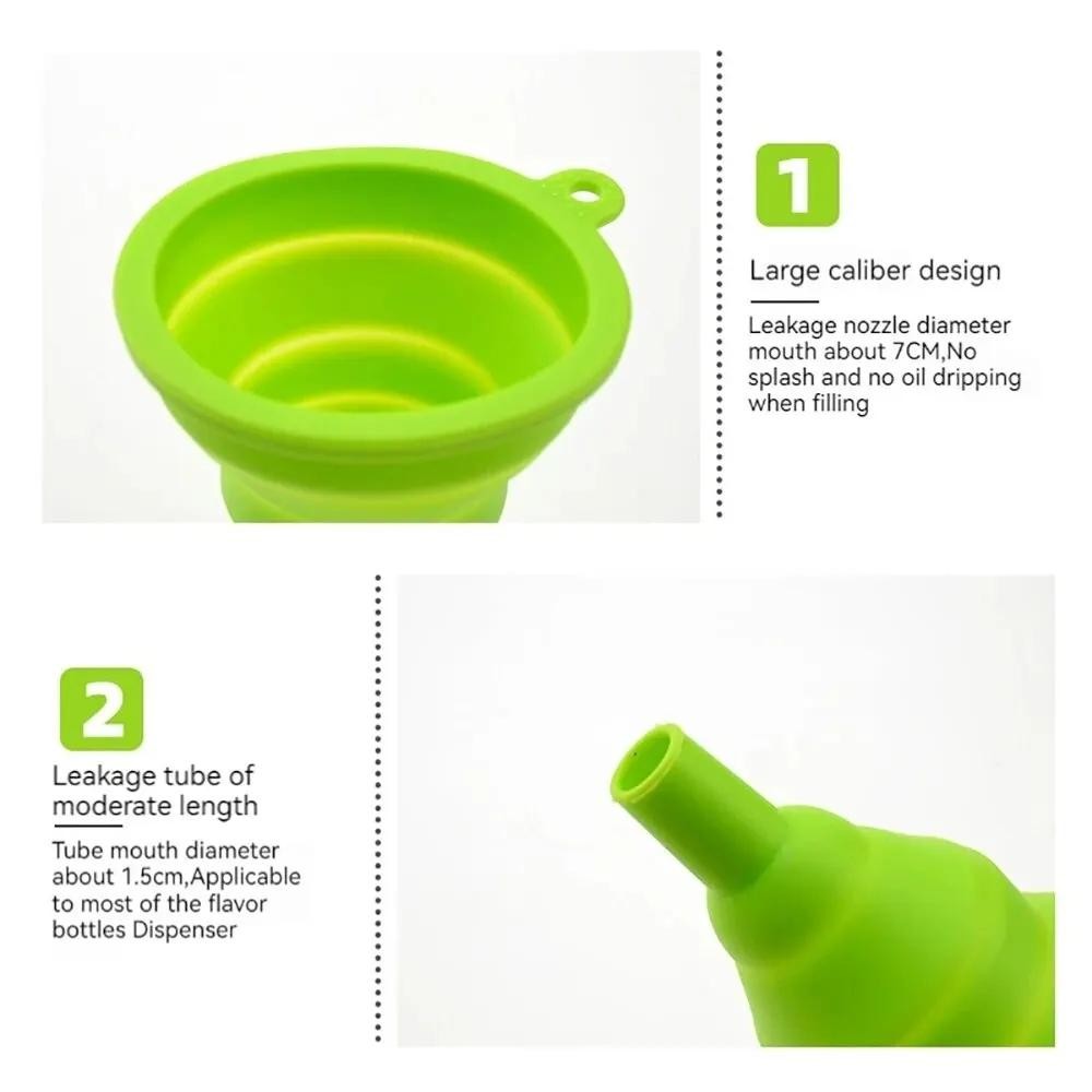 Foldable Silicone Car Funnel for Oil, Coolant, Washer Fluid | Universal Fit