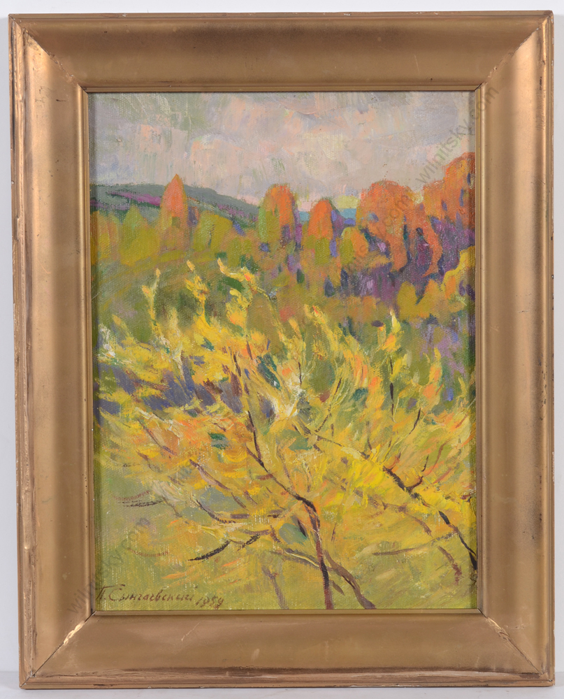 Pavel Singaevski (1922-2000), «Landscape», Oil Painting, 1959