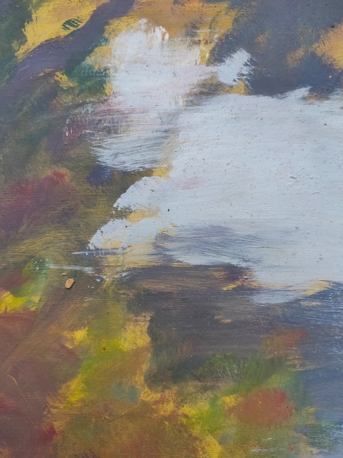 Study for a painting, Summer Landscape, oil on cardboard.