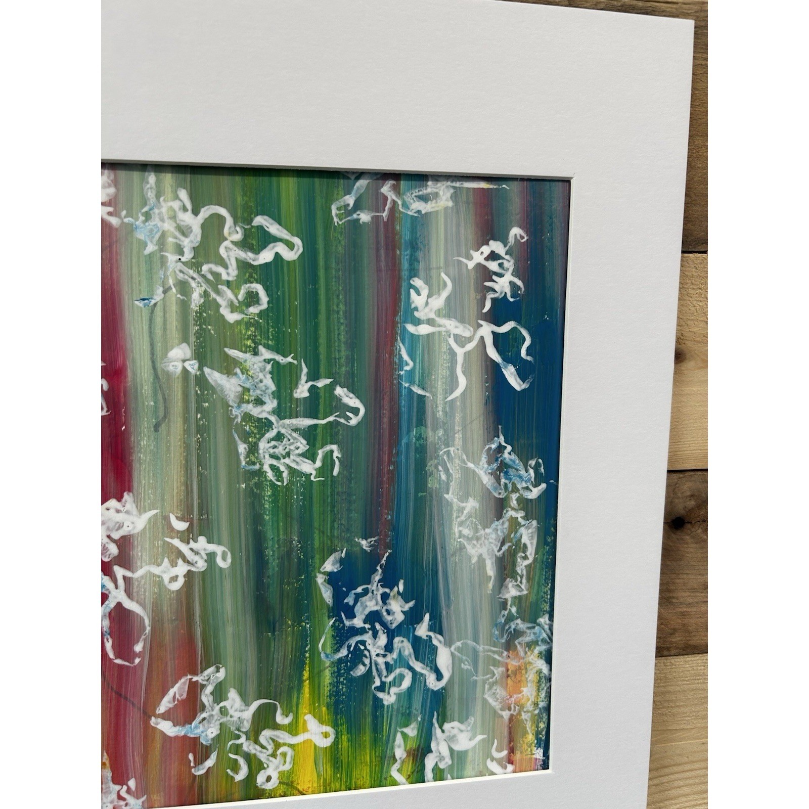 Original 11X14 Abstract Expressionism Wall Art PAPER Titled Colorful Illusions