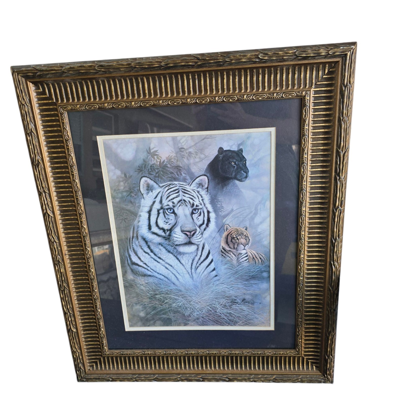 RUANE MANNING «SERENGETI PREDATOR» LITHOGRAPH ON CANVAS 16″ x 20″