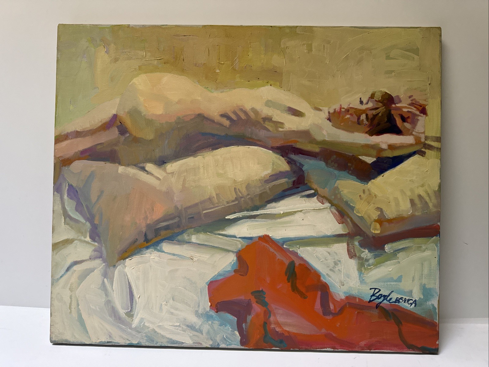 NEIL BOYLE PAINTING WOMAN FEMALE MODEL WOMEN FAMOUS IMPRESSIONIST LISTED ART