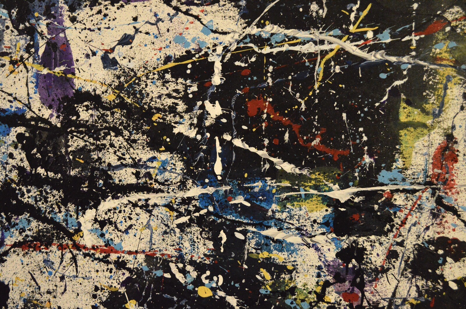 Pollock/Richter style￼ Profession￼al Painting 81” X 62”(6ft 9in)Abstract Modern