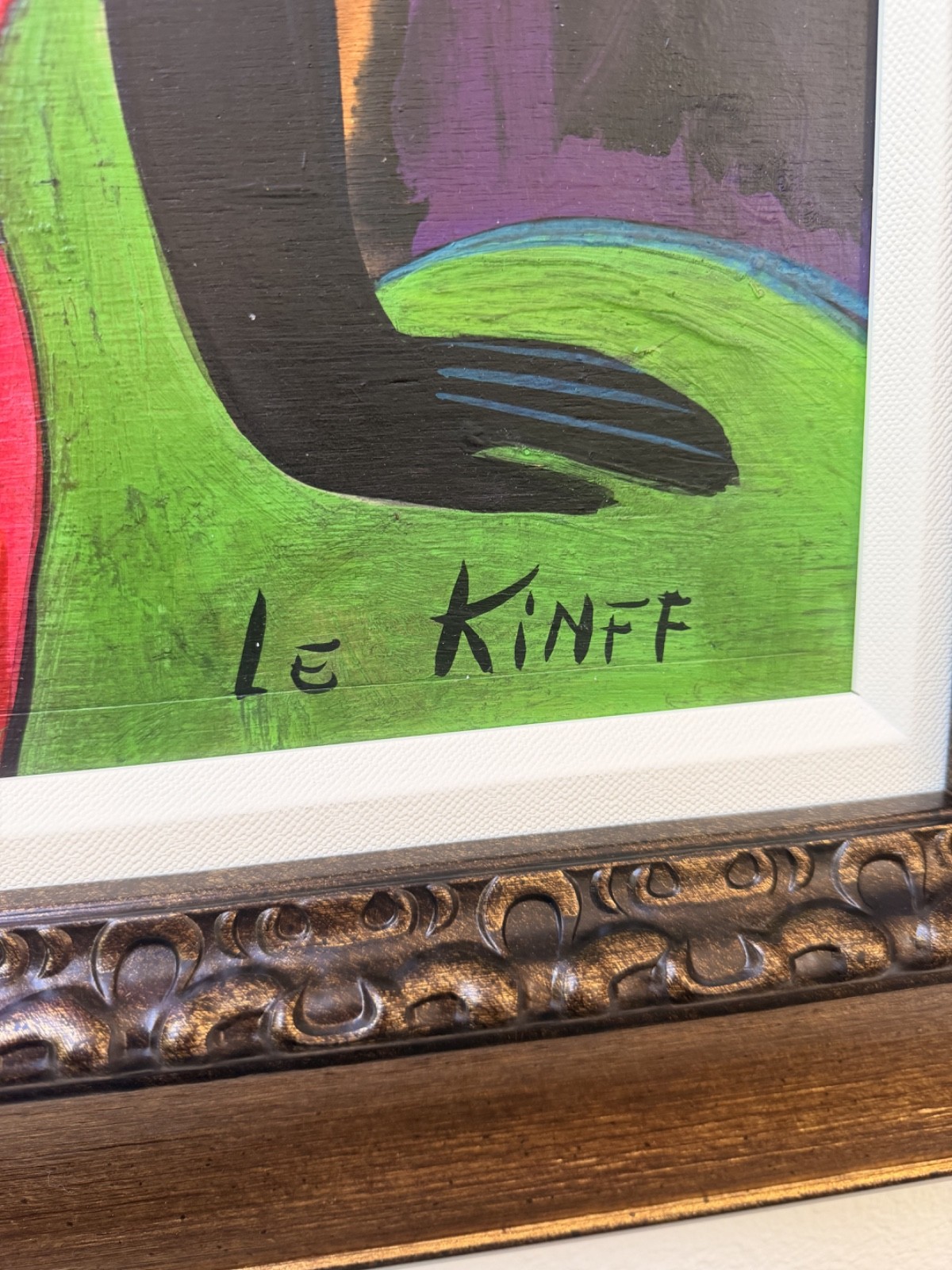 Linda Le Kinff «Stories» Signed Original Oil Wood Panel Artist Collection COA