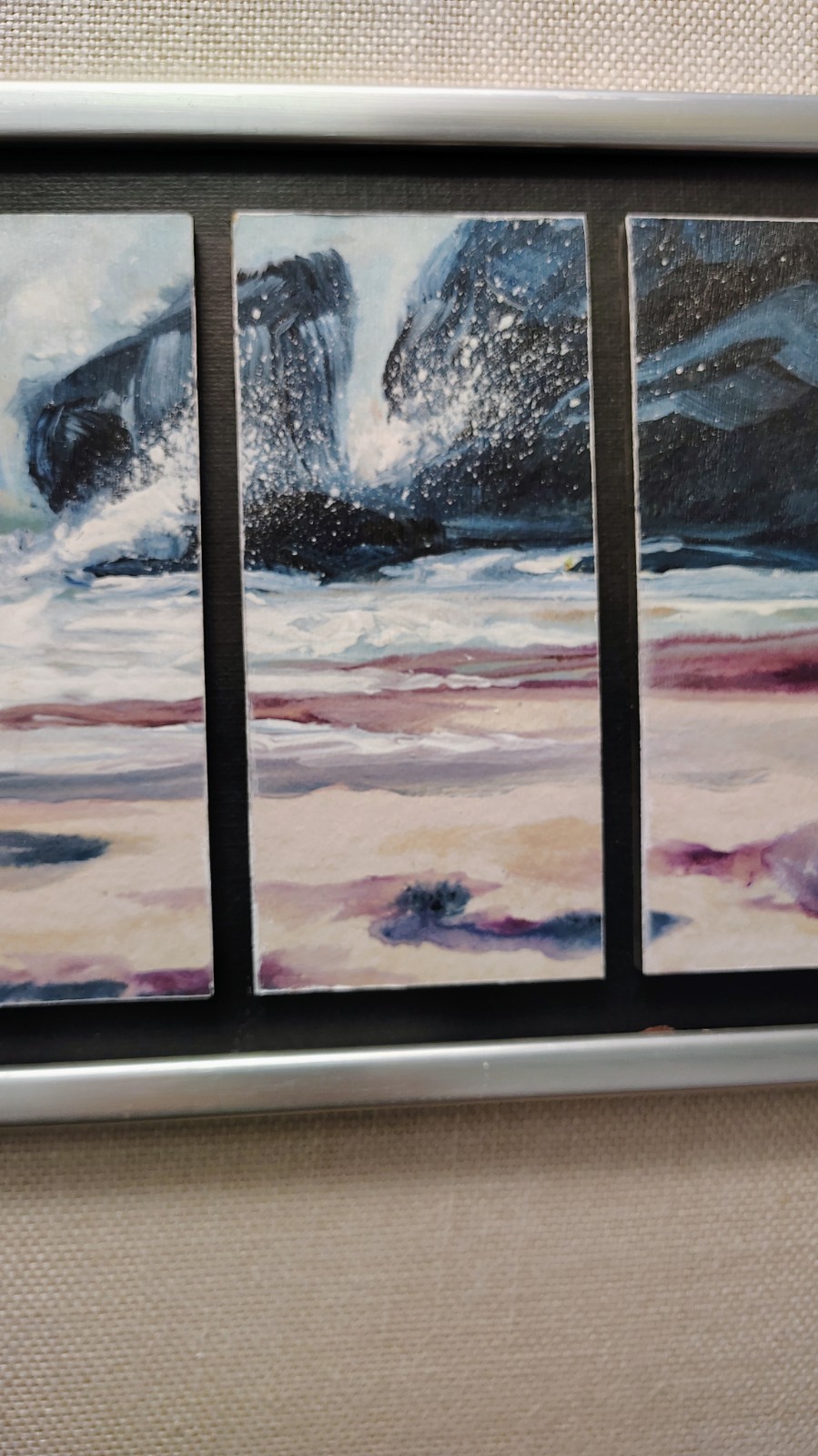 BARCLAY SHEAKS SEASCAPE 6 Panel Acrylic On Board. Very Neat Piece Original 1/1
