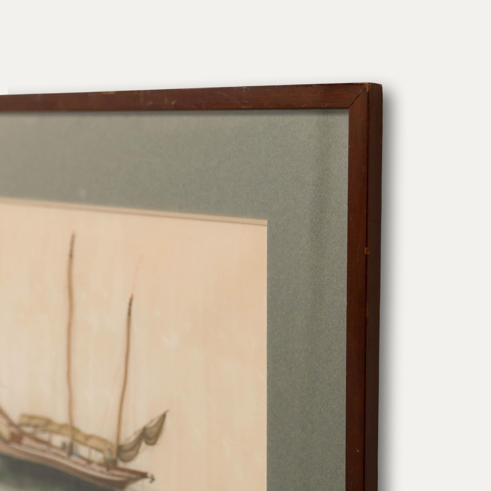 Chinese School 19th Century Watercolour – Coastal Junk