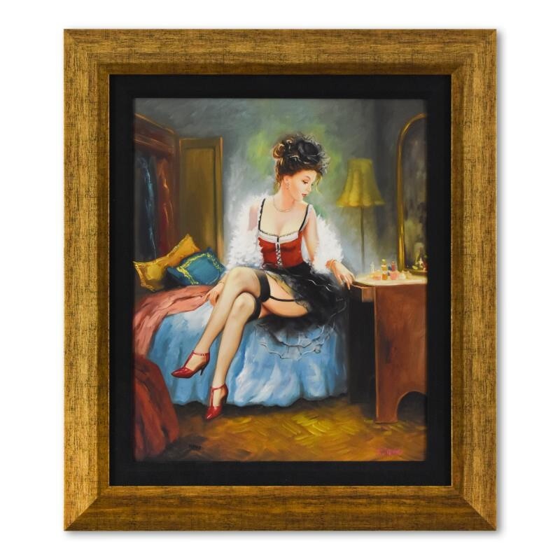 Taras Sidan,Mademoiselle Framed Ltd Edition Giclee on Canvas Hand Signed W/LOA