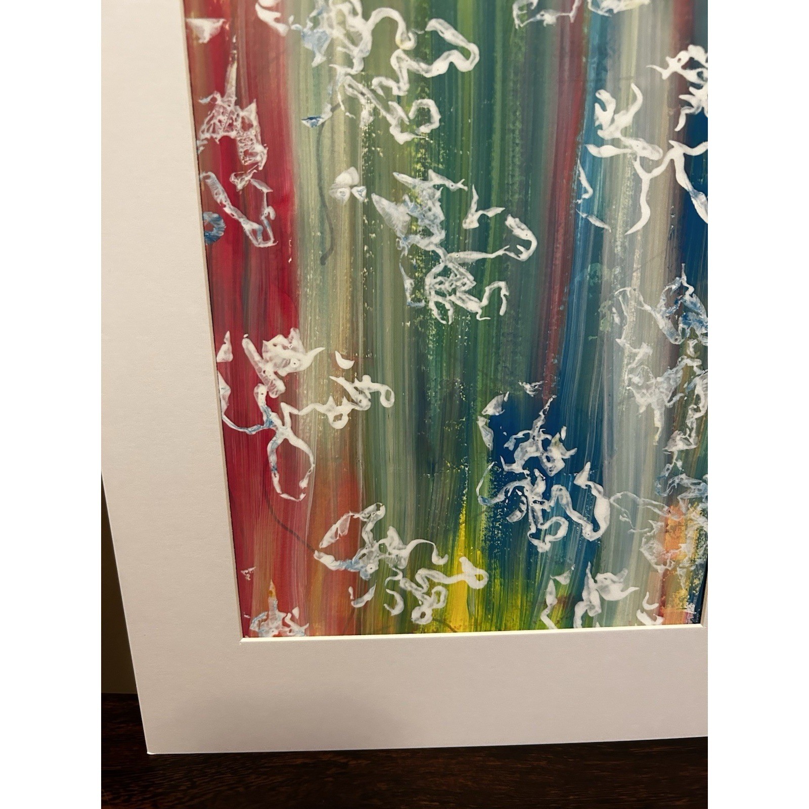 Original 11X14 Abstract Expressionism Wall Art PAPER Titled Colorful Illusions