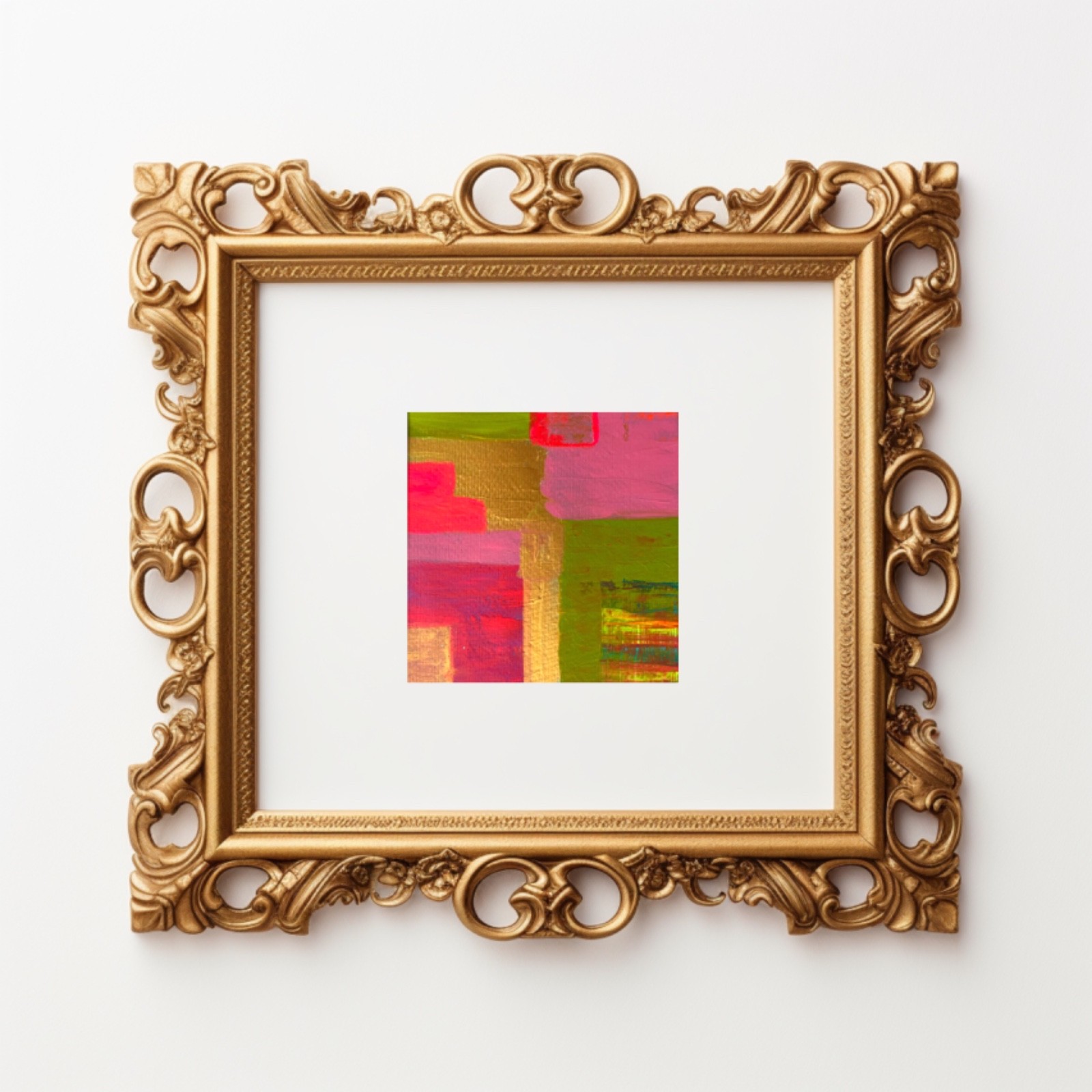 Colorful Abstract Art Modern Painting Acrylic 10″x 10″ Matted Jimarieart