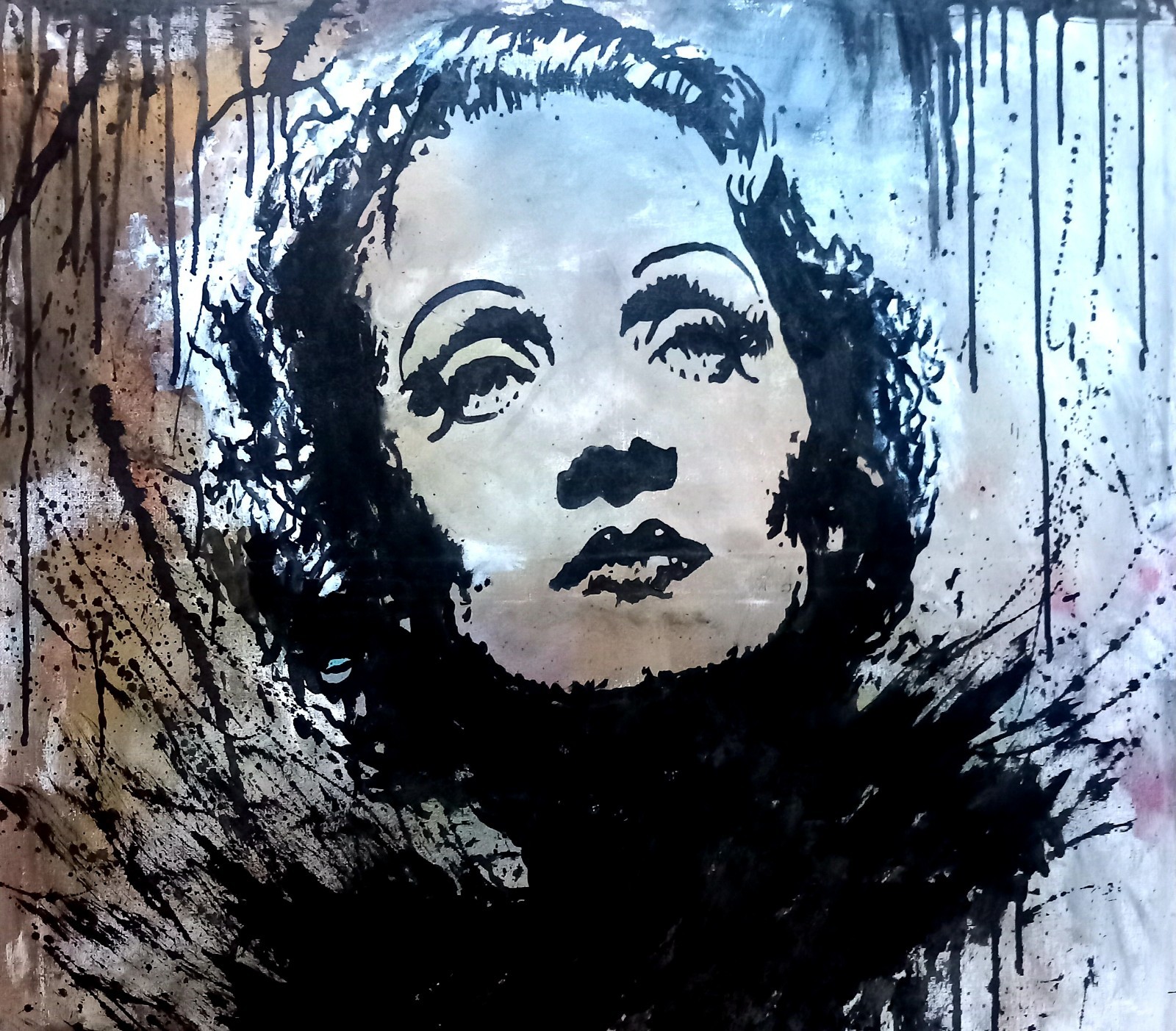 Original painting unique signed abstract modern art painting picture Dietrich