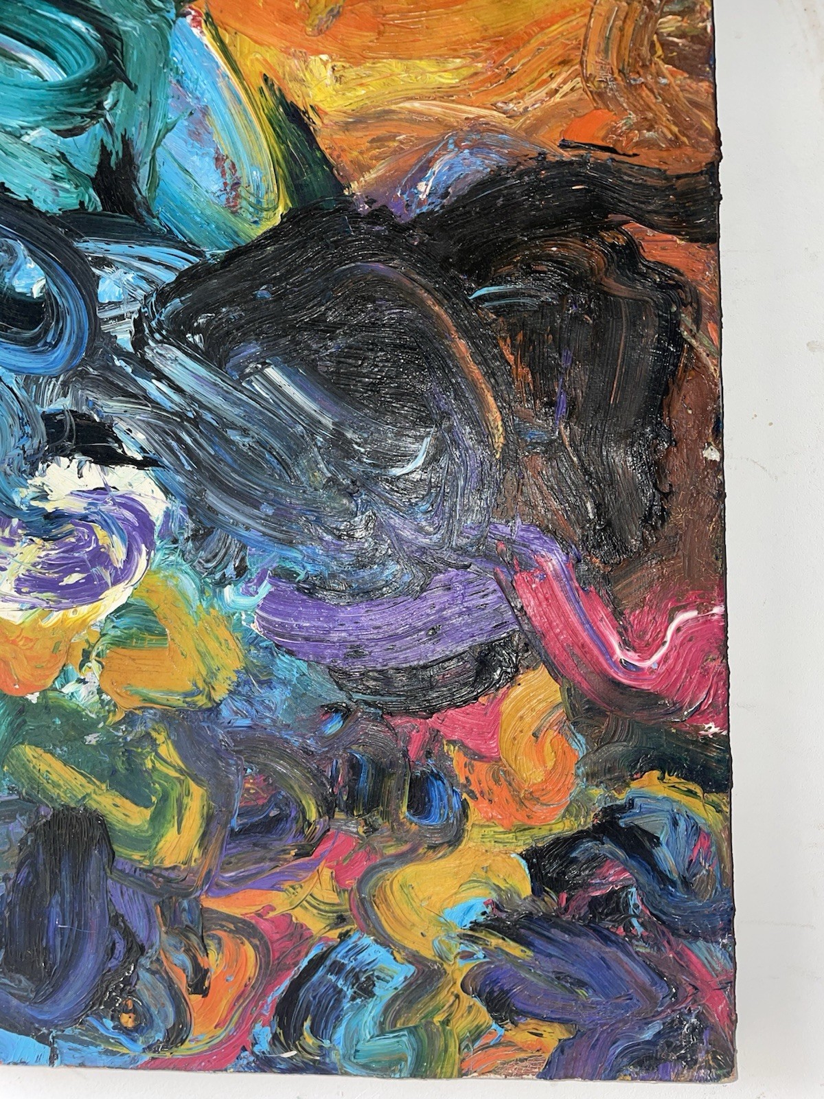 Original Heavy Textured Oil Painting, 20×16” Signed Barbara J Koivisto NYC