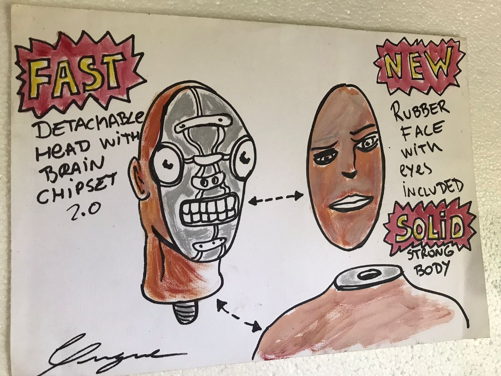 ORIGINAL OUTSIDER ART – Fast Robot Parts – Archive GUGUE Brazil 2013
