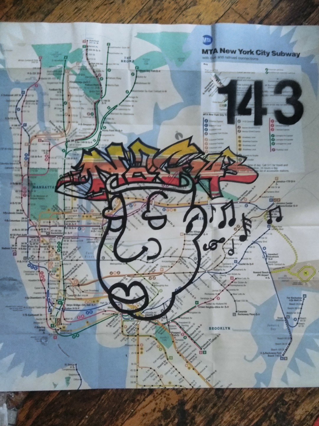 NY GRAFFITI SUBWAY MAP