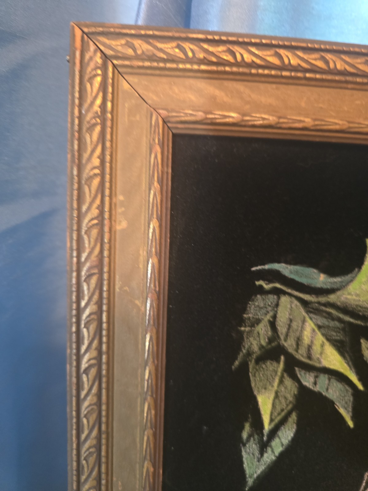 Vntg 70’S MCM Equestrian Western Framed Black Velvet Horse Head Painting -READ