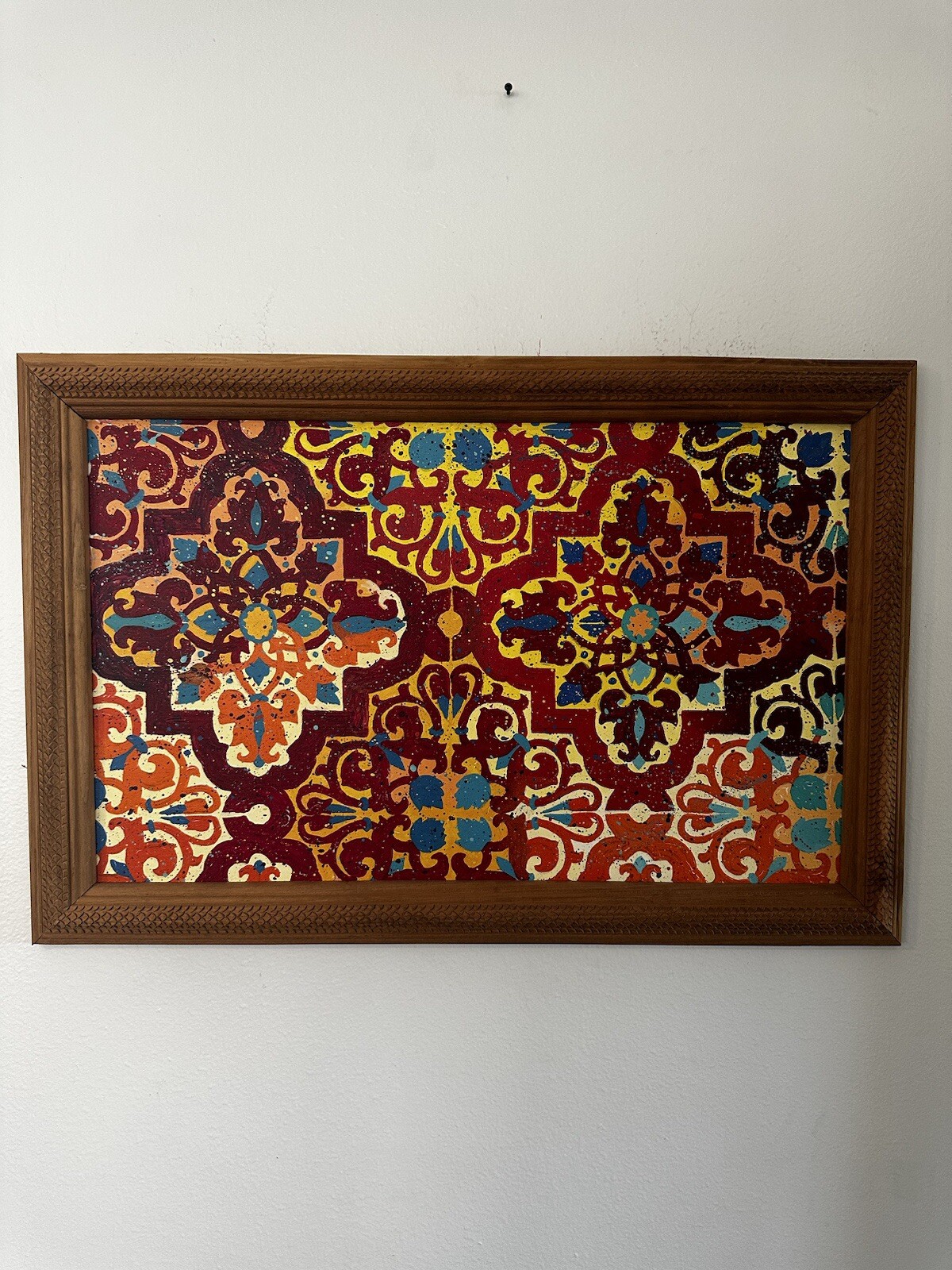 21×34 inch «Johnny Davis Abstract Acrylic on Canvas Painting – Original Artwork»