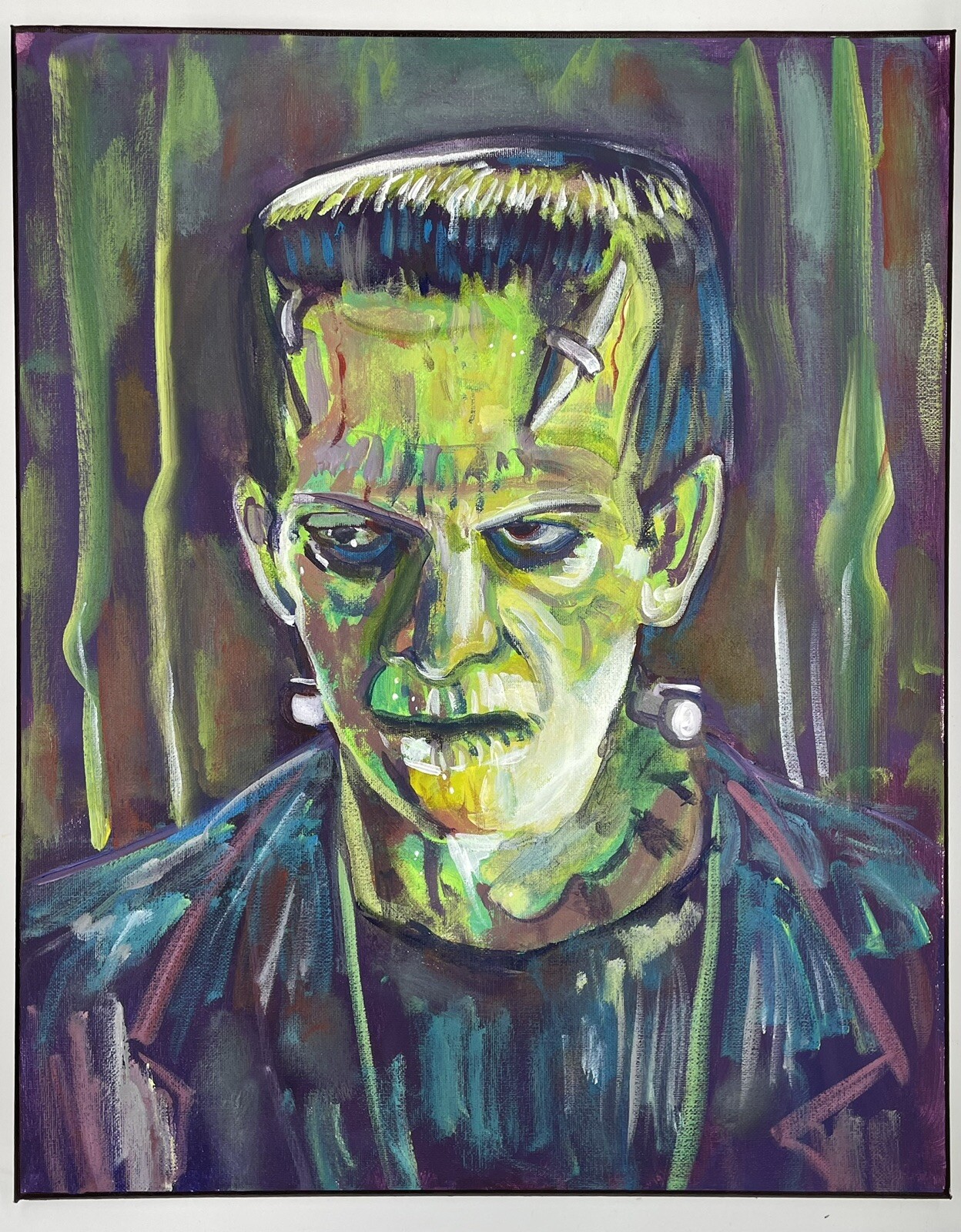 Frankenstein Boris Karloff Universal Monsters Horror Pop Art Painting 16×20