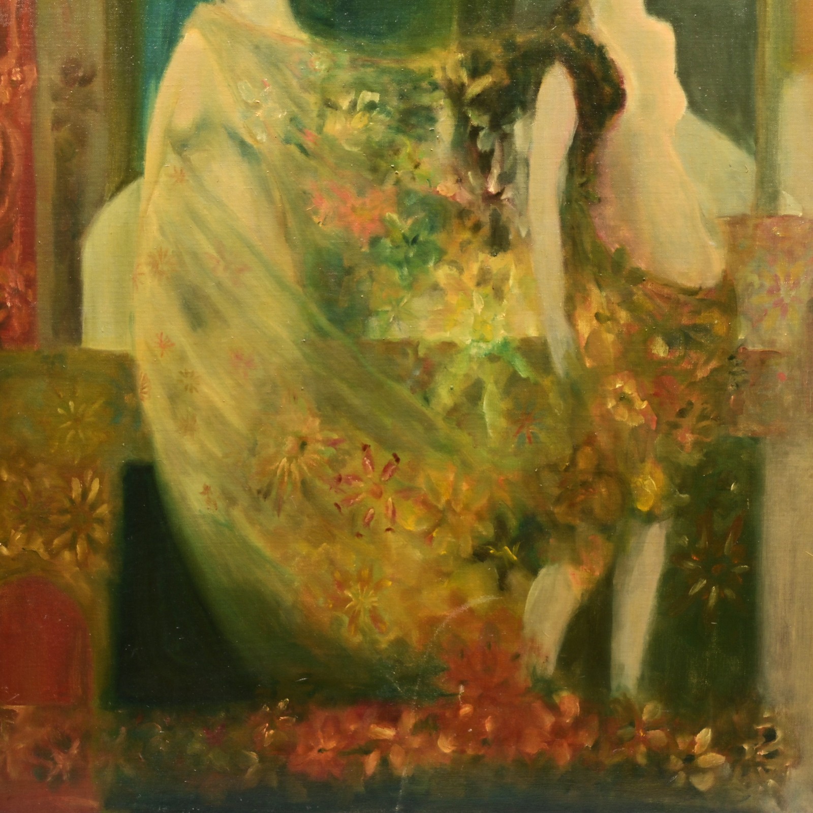 FREDERICK SPRAGUE Original Vintage Signed Figurative Double Portrait Painting