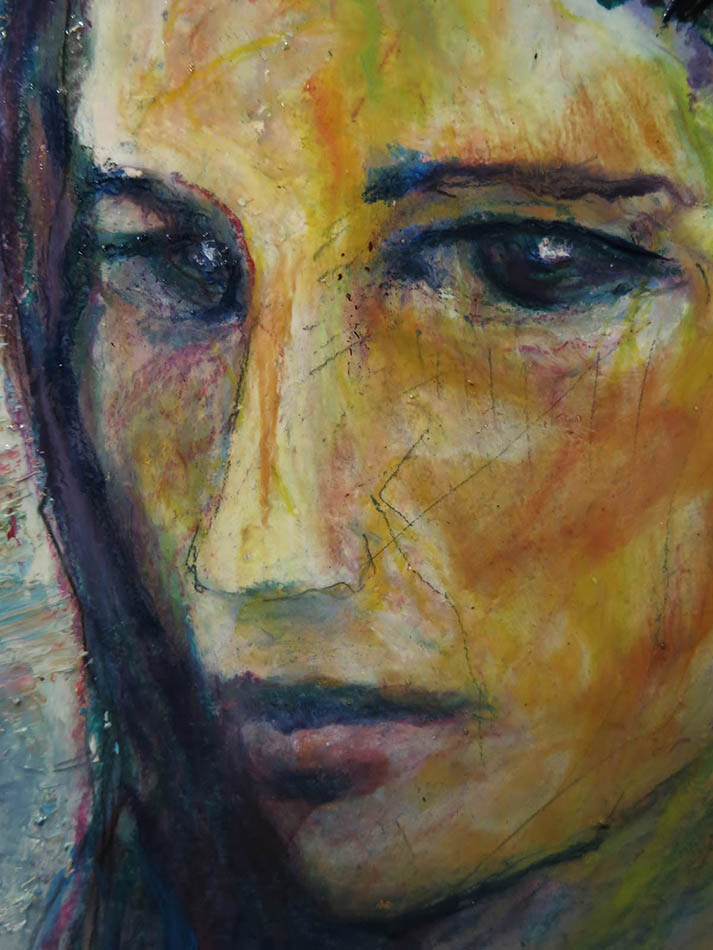 ABSTRACT IMPASTO EXPRESSIONISM POP ORIGINAL█OIL PAINTING ART█SIGNED PORTRAIT NR