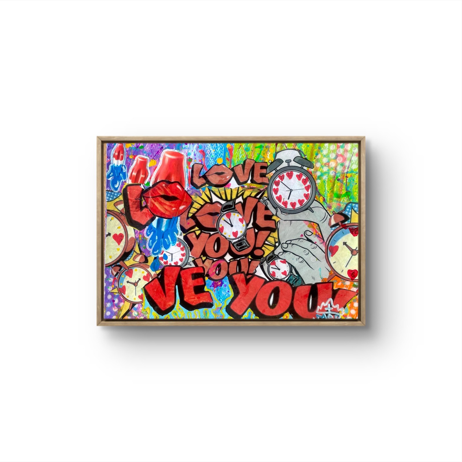 MER ORIGINAL STREET STYLE GRAFFITI I HAVE TIME FOR LOVE PAPER ART 11X15