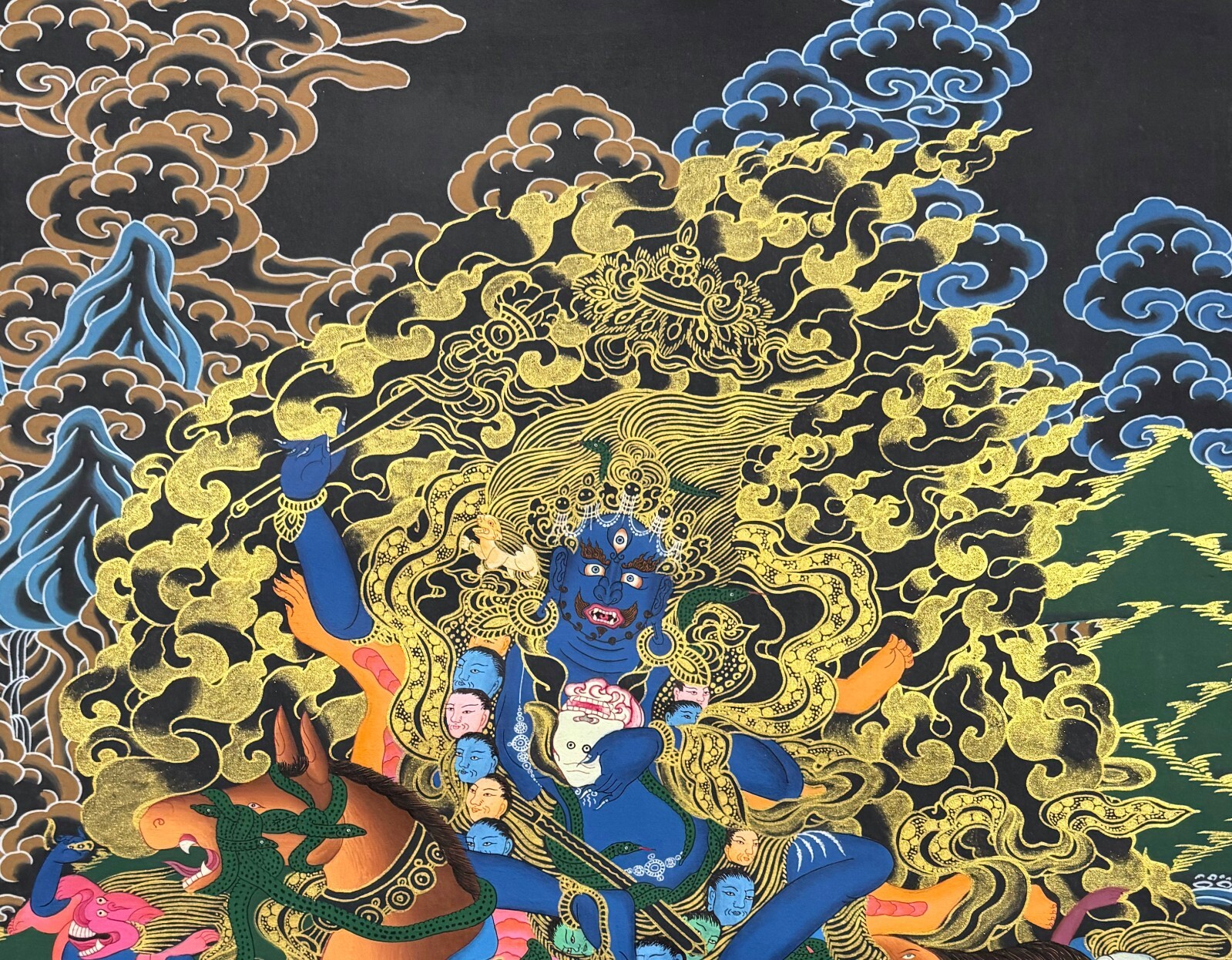 Master Piece Palden Lhamo Thangka Painting for Decoration, Meditation & Worship