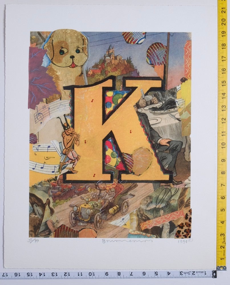 Bruce Helander – Love Letters «K» Kartoon Kastle – 1998 – New – Art